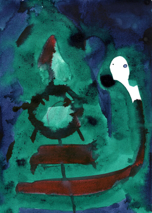 Singer | street | night | 2009 | watercolour on paper | 30 x 21 cm
