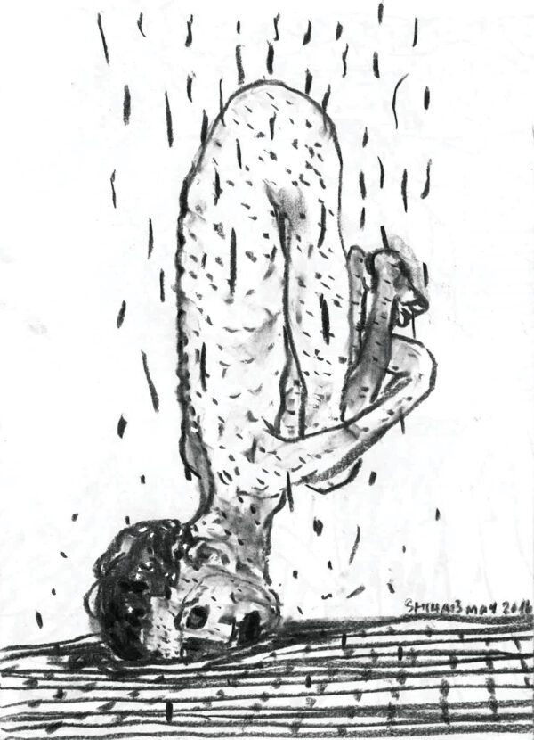 The Gravity of Decline | 2015 | charcoal on paper | 30 x 21 cm